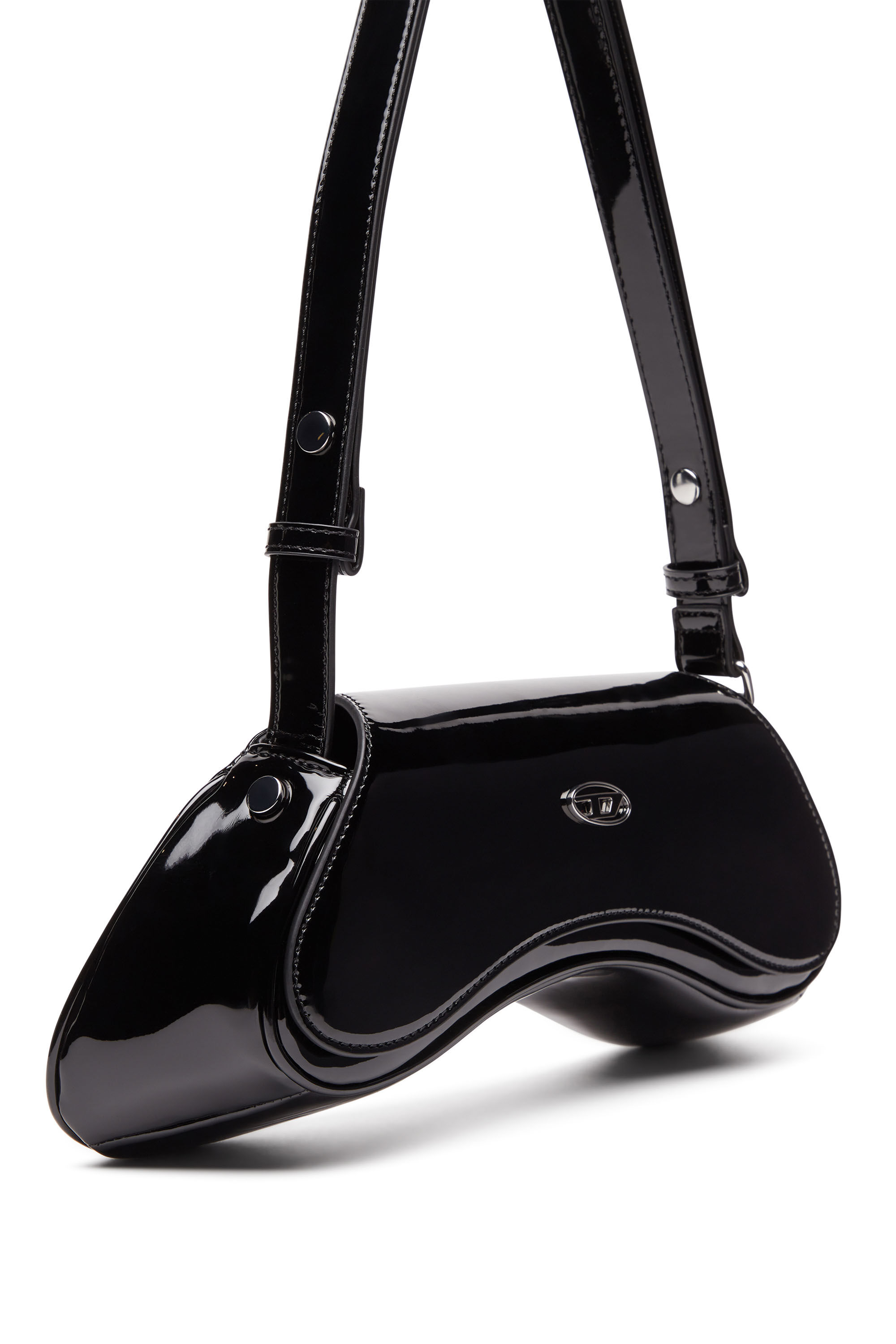 Diesel - PLAY CROSSBODY, Woman's Play-Glossy crossbody bag in Black - 2