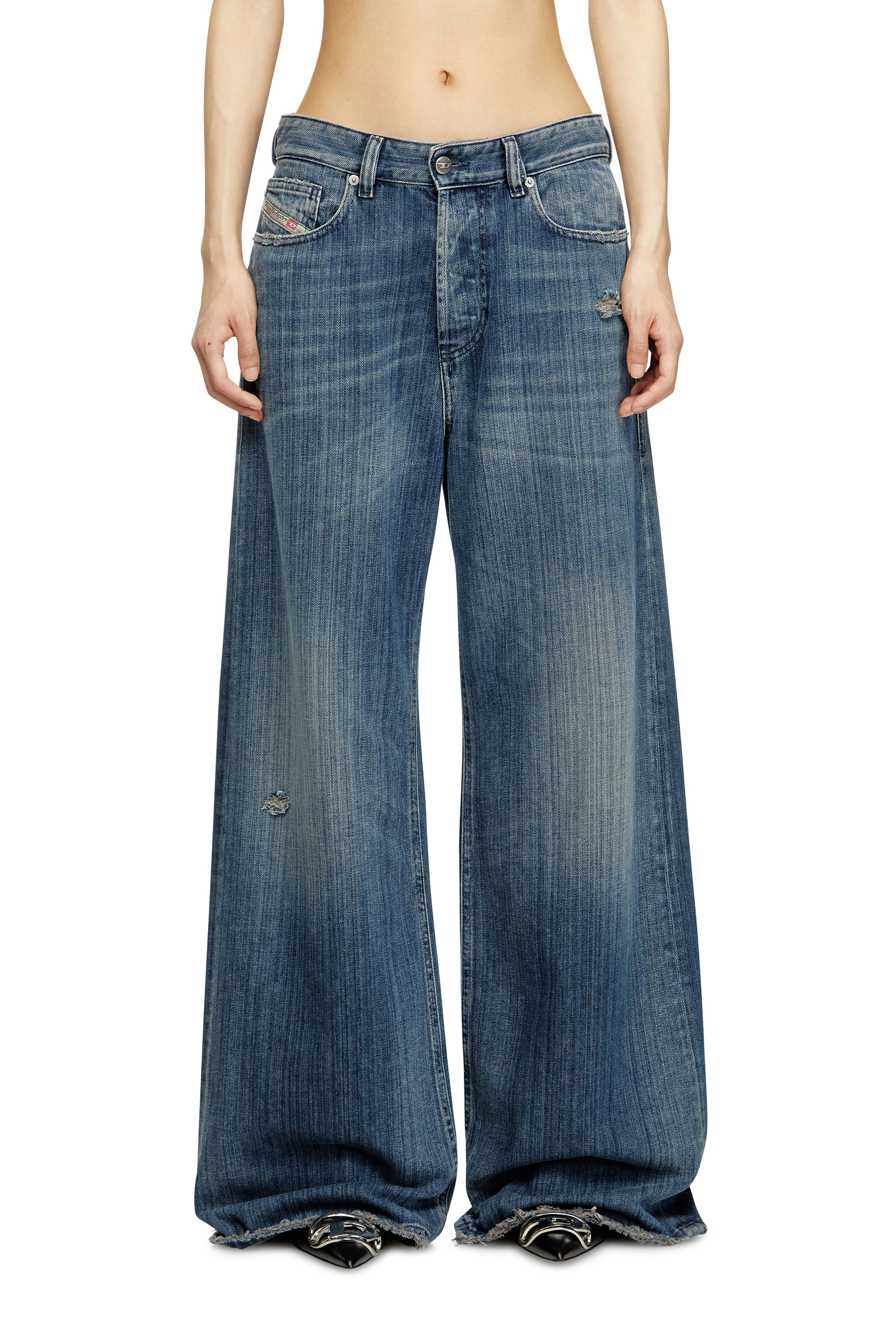 Diesel - Woman's Relaxed Jeans 1996 D-Sire 09M09, Dark Blue - 2