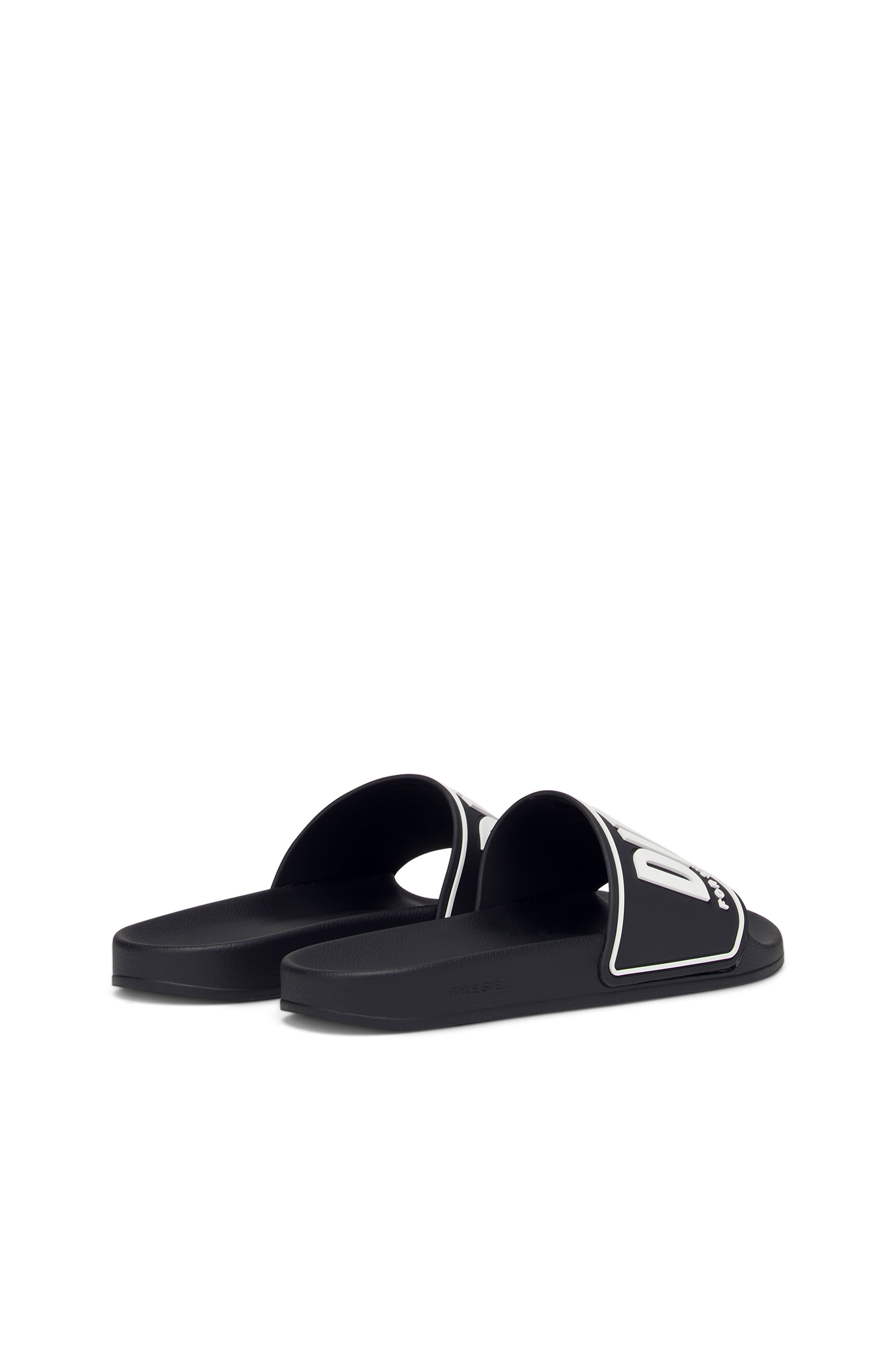 Diesel - SA-MAYEMI CC W, Woman's Sa-Mayemi-Rubber slides with embossed logo in Black - 4